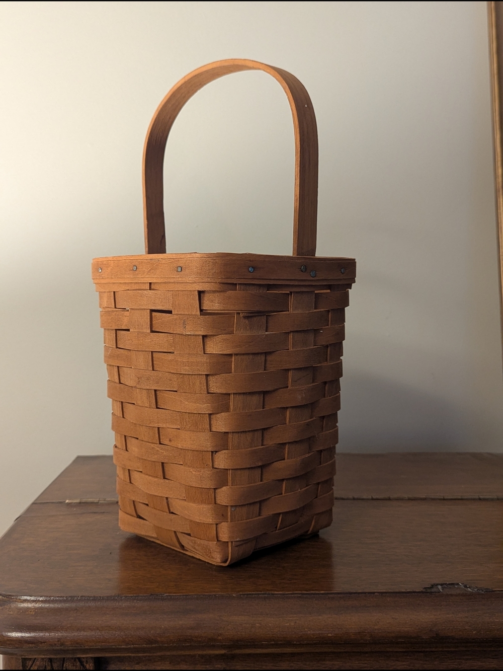 1987 Longaberger Tall Basket | Handwoven Signed Dated
